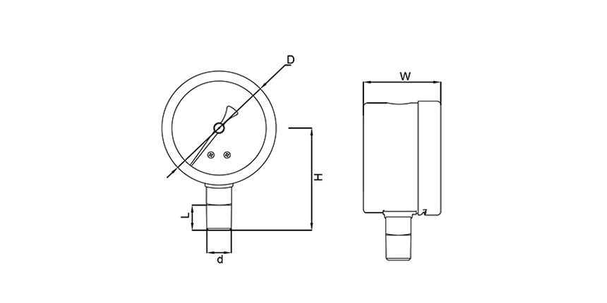 B12.SA Stainless Steel Pressure Gauge – Safety Design