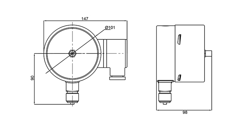 B32.ST+C Stainless Steel Pressure Gauge – Electrical Contacts