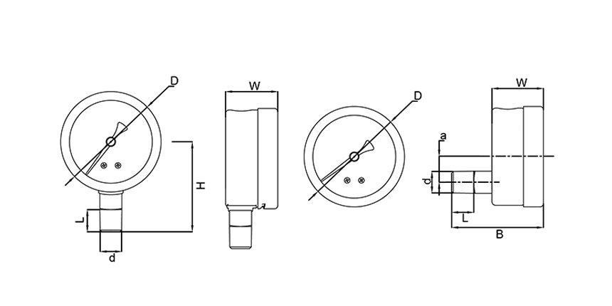 B32.ST Stainless Steel Pressure Gauge