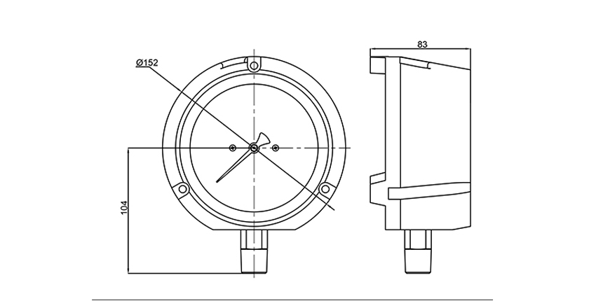 B36.SA Phenol Casing Pressure Gauge