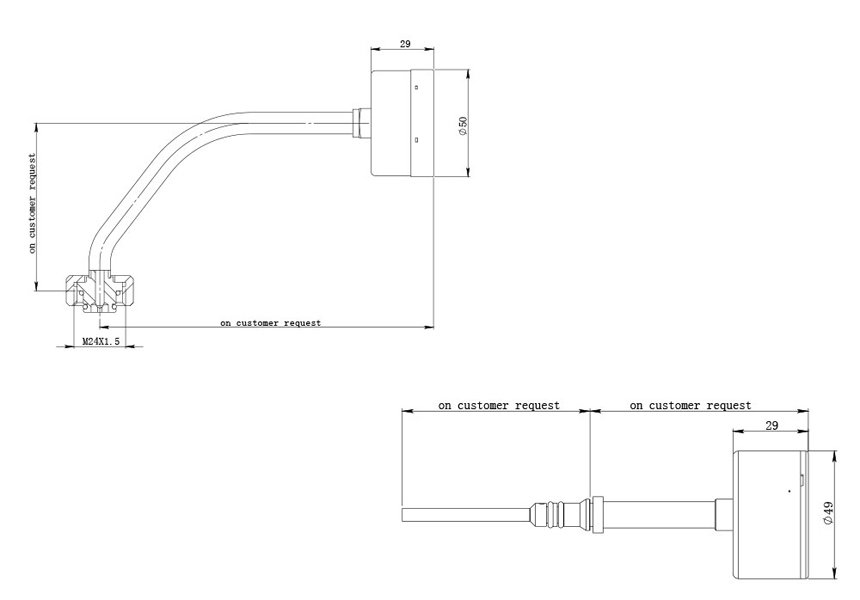 Drawing of KL50 Density Meter / Pressure Gauge